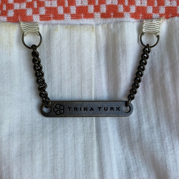 •Trina Turk• Beatrix Woven Moto Zip Jacket-Size 6 - Picture 10 of 11